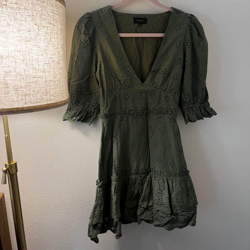 Majorelle Green Eyelet Dress